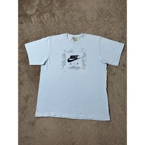 Vintage Mens Tshirt Nike AIR Streetwear Blue Y2K, Skateboard Size L
